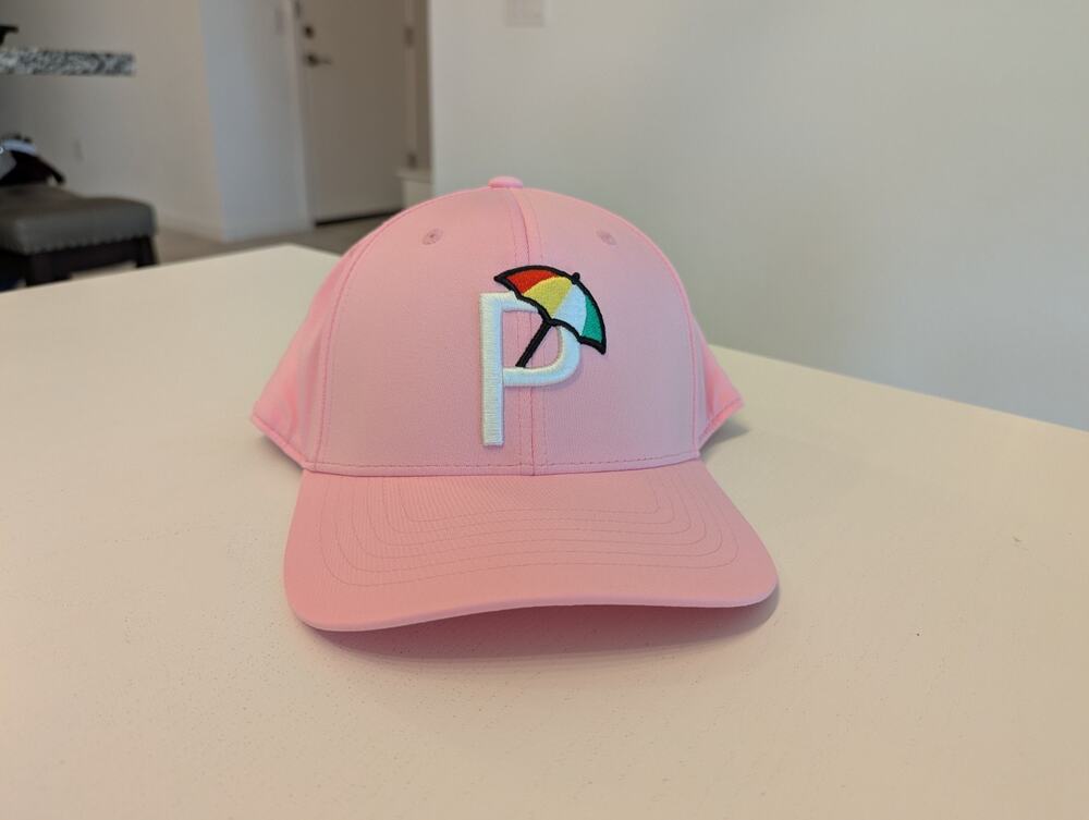 Puma Arnold Palmer Pink Snapback Golf Hat Flexfit NEW